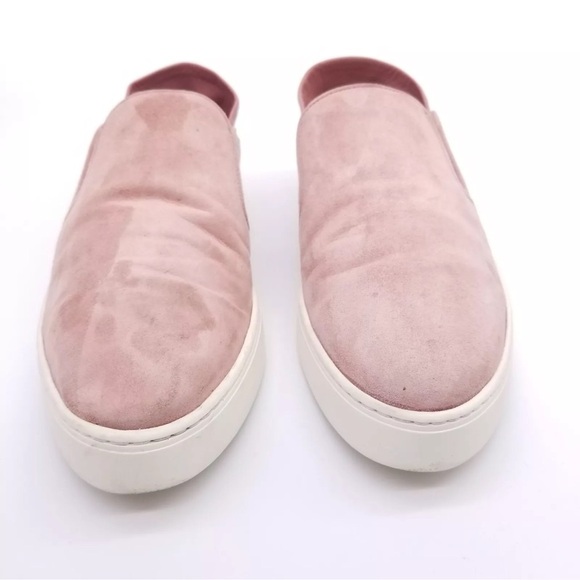Vince Pink Suede Slip-On Sneakers - Picture 4 of 11